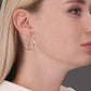 14k Yellow Gold Textured Hoop Earrings, The Spiral Collection