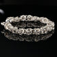 Byzantine Chain Bracelet, Chainmail Jewelry in Sterling Silver, 8.75", Unisex