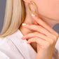 14k Yellow Gold Textured Hoop Earrings, The Alligator Collection