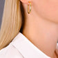 14k Yellow Gold Textured Hoop Earrings, The Alligator Collection