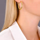 14k Yellow Gold Textured Hoop Earrings, The Alligator Collection
