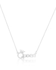 QUEEN Word Necklace in Sterling Silver