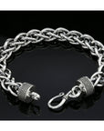 Dark Sterling Silver Handmade Byzantine Chain Bracelet. Unisex