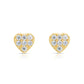 14k Gold Heart Shaped Stud Earrings