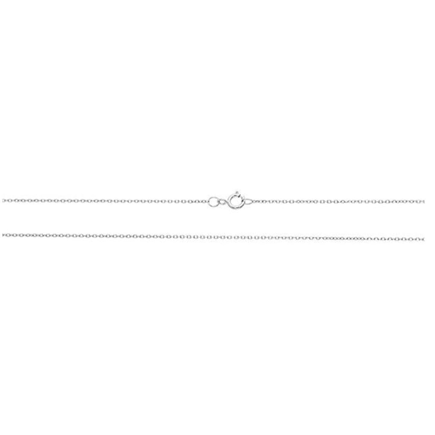 14k White Gold Diamond Cut Cable Chain