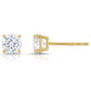 Pure Sterling Silver Stud Earrings, Yellow Gold Plated