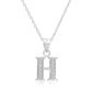 Sterling Silver Initial Charm Necklace, All Letters