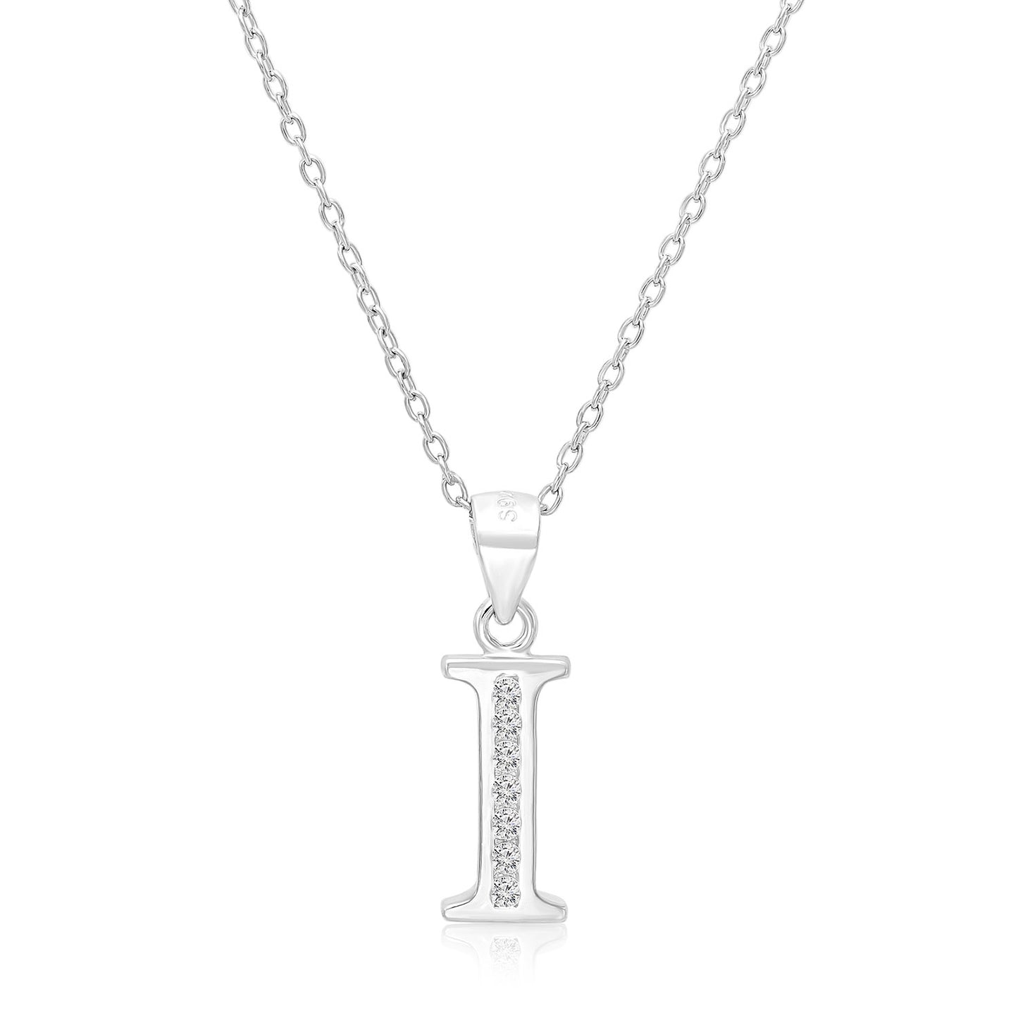 Sterling Silver Initial Charm Necklace, All Letters
