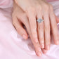 Classic Sterling Silver Flower Halo Engagement Ring