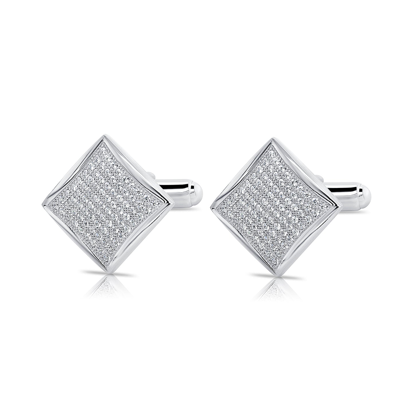 Sterling Silver Square Cuff-Links