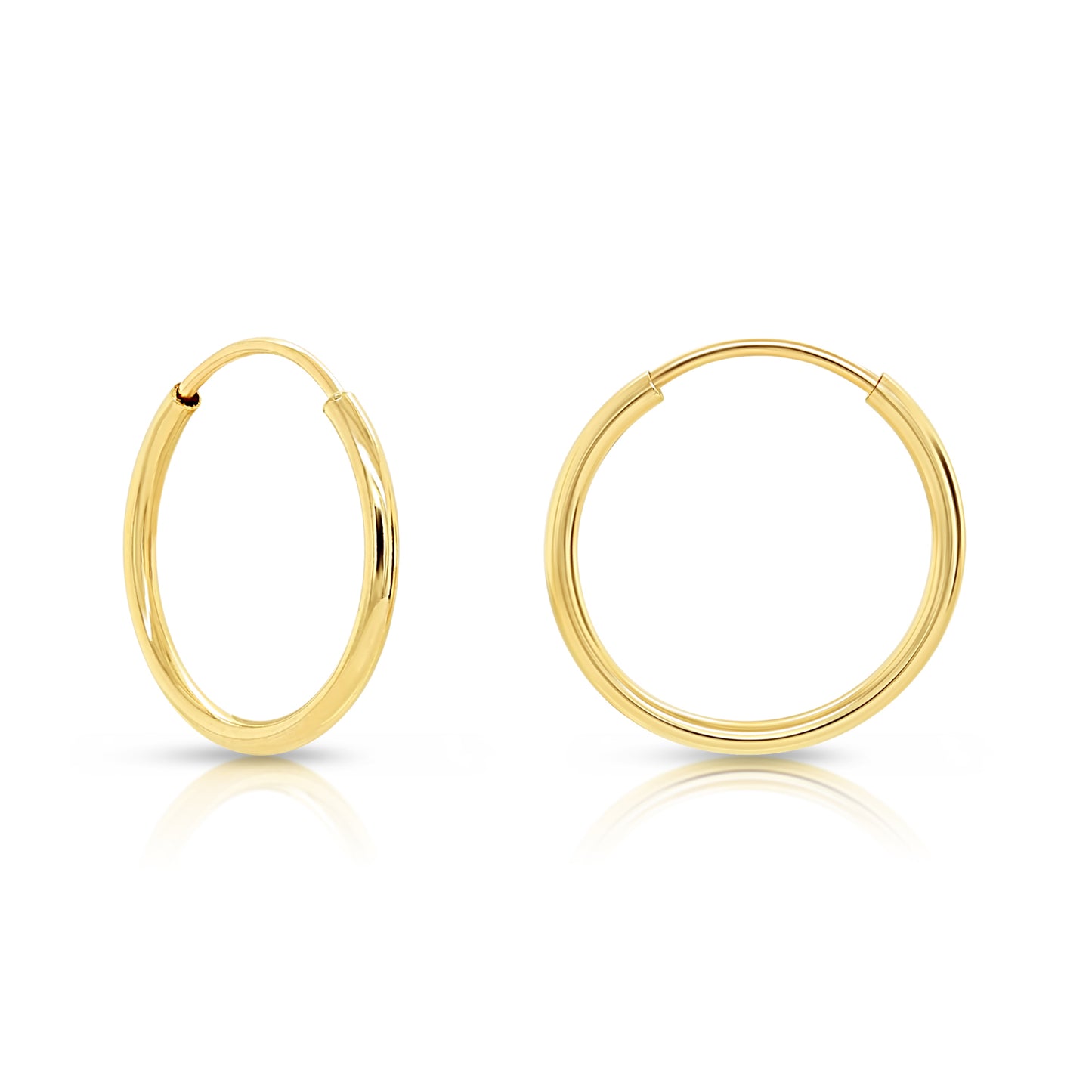 Extrusion Thick Small Gold Hoop Earrings – Elior Fine Jewelry