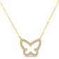 14k Yellow Gold Butterfly Necklace
