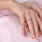 Open Heart Cubic Zirconia Ring In Sterling Silver