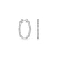 14k White Gold Diamond Hoop Earrings, 0.65 carats
