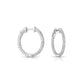 14k White Gold Diamond Hoop Earrings, 0.65 carats