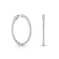 14k White Gold Diamond Hoop Earrings, 1.03 carats