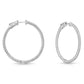 14k White Gold Diamond Hoop Earrings, 1.03 carats