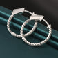 14k White Gold Diamond Hoop Earrings, 0.52 carats