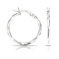 Sterling Silver Round Hoops, Diamond Cut Textured Pattern