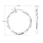 Sterling Silver Round Hoops, Diamond Cut Textured Pattern