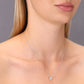 Sterling Silver Round Solitaire Necklace