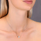 Sterling Silver Round Solitaire Necklace