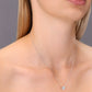 Sterling Silver Round Solitaire Necklace