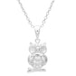 Sterling Silver Owl Charm Necklace