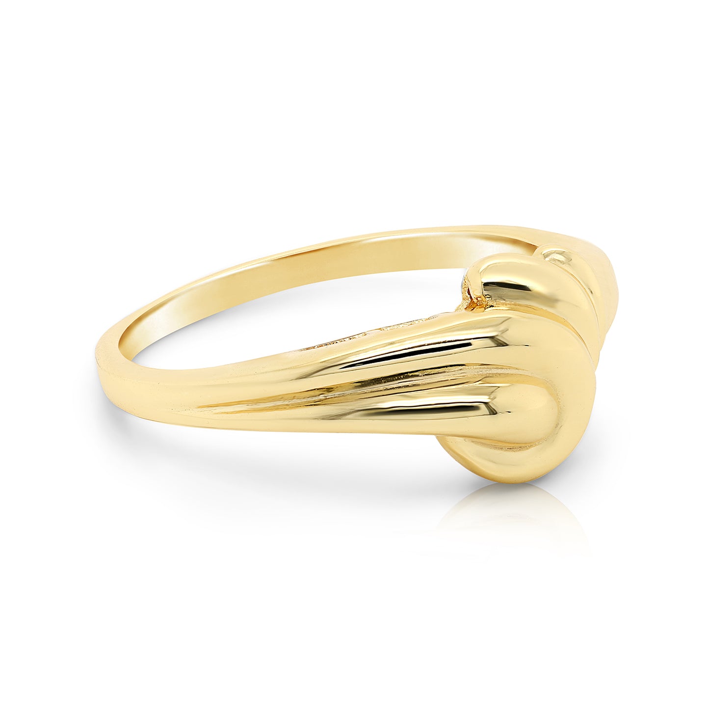 Sterling Silver Wave Ring, Gold Plated