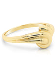 Sterling Silver Wave Ring, Gold Plated