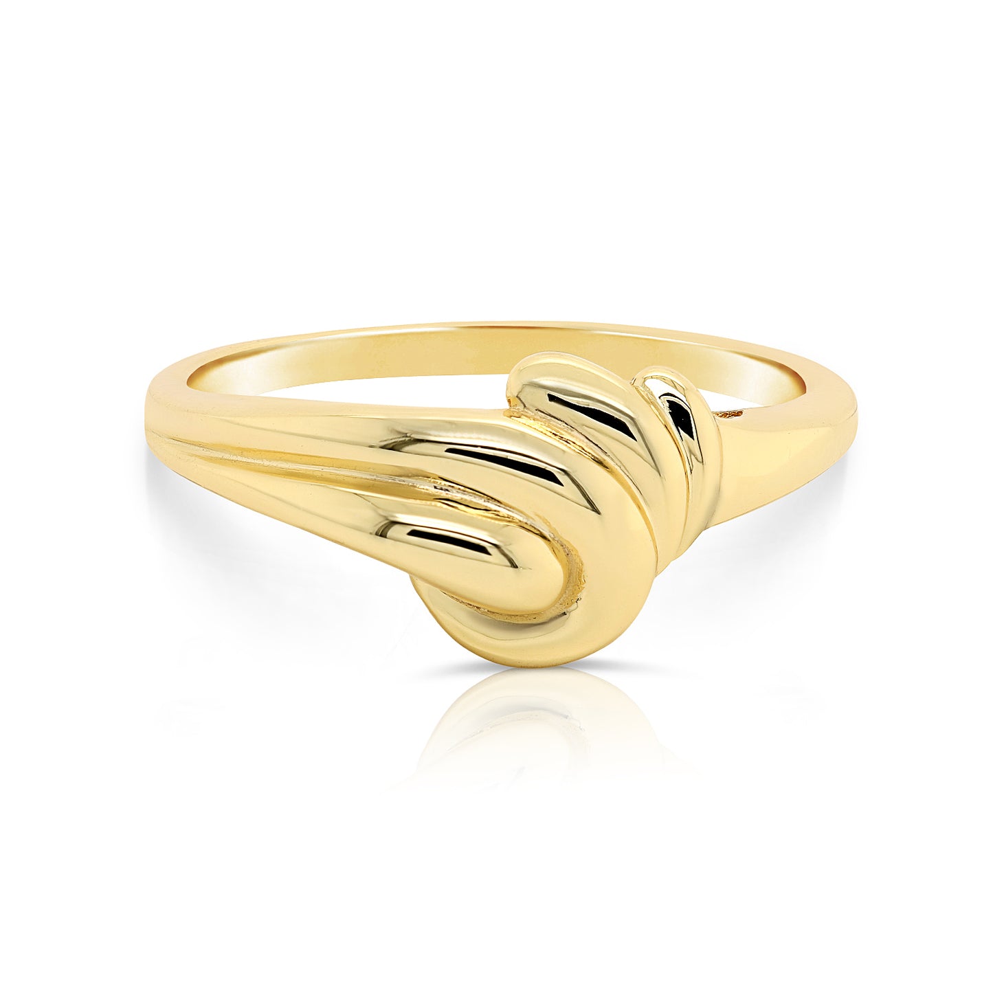 Sterling Silver Wave Ring, Gold Plated