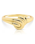 Sterling Silver Wave Ring, Gold Plated