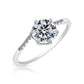 Sterling Silver Promise Ring with Simulated Diamond