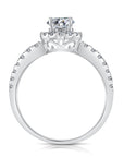 CZ Classic Solitaire Round Halo Engagement Ring in