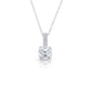 Big Simulated Diamond Necklace In Sterling Silver