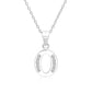 Sterling Silver Initial Charm Necklace, All Letters