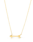 14k Yellow Gold Arrow Shaped Adjustable Necklace