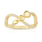 Infinity Triple Heart Ring in Sterling Silver