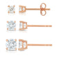 Pure Sterling Silver Stud Earrings, Rose Gold Plated