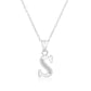 Sterling Silver Initial Charm Necklace, All Letters