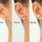 3 PAIR SET! 14k Yellow Gold Classic CZ Stud Earrings with Pushbacks (Unisex)
