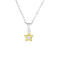 Sterling Silver Small Birthstone Flower Charm Necklace