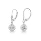 14k White Gold Sparkle Ball Earrings