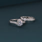 Sterling Silver Engagement Ring Set, Two Tier