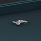 Sterling Silver Engagement Ring Set, Two Tier