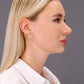 14k Yellow Gold Textured Hoop Earrings, The Spiral Collection