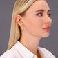 14k Yellow Gold Textured Hoop Earrings, The Spiral Collection