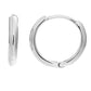 Brilliant Sterling Silver Polished Classic Huggie Hoop Earrings