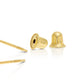 14k Yellow Gold Solitaire Zirconia Stud, Single Earring (Unisex)