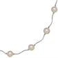 14K Gold Freshwater Pearls Station Engraved Bracelet